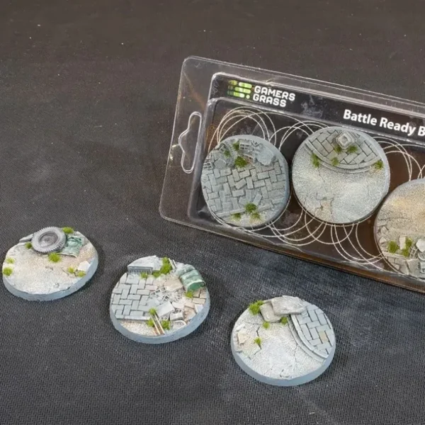 Battle Ready Bases - Urban Warfare: Round 50mm (x3) LTG GSG-GGB-UWR50 - Miniature Marvels: Airplane Models & Painted Dice* Shop All