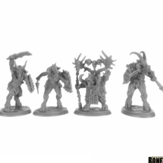 Cheap Beastmen (4): Bones Black RPR 44152 - Miniature Marvels: Airplane Models & Painted Dice Miniature