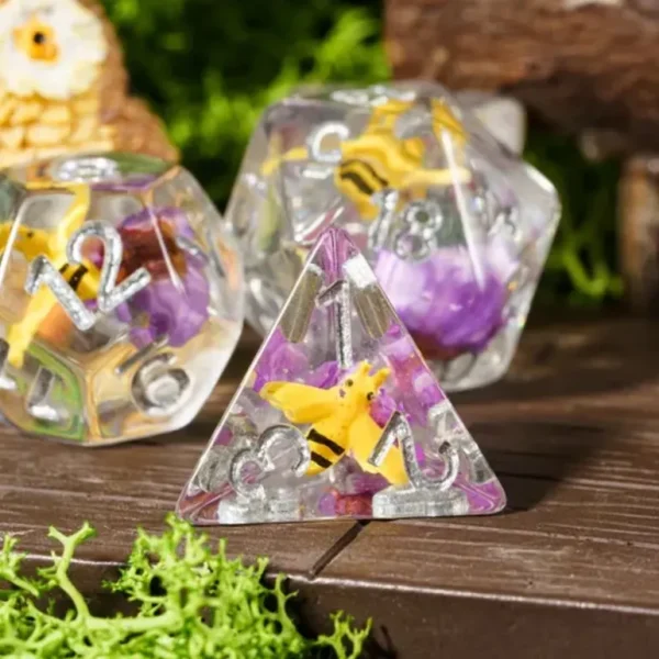 Bees 7-Set RPG Dice - Miniature Marvels: Airplane Models & Painted Dice* Shop All