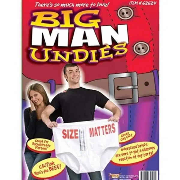 Cheap Big Man Undies - Bachelorette Party Gag Joke Oversized Briefs Costume Accessory - Miniature Marvels: Airplane Models & Painted Dice Egpull