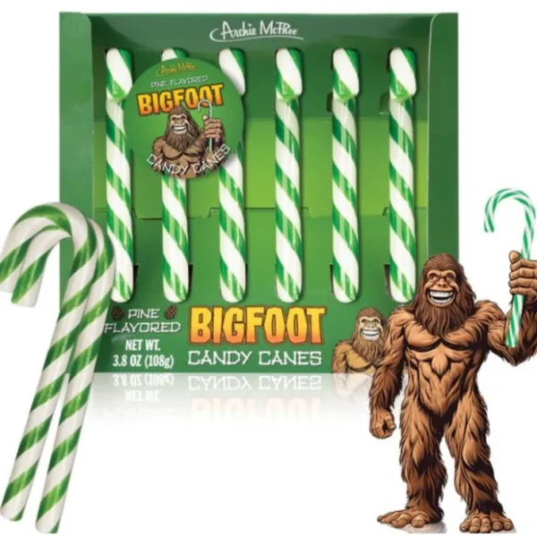 Outlet BIGFOOT Candy Canes - Funny Nasty Sasquatch Pine Tree Flavored! - Archie McPhee - Miniature Marvels: Airplane Models & Painted Dice Egpull