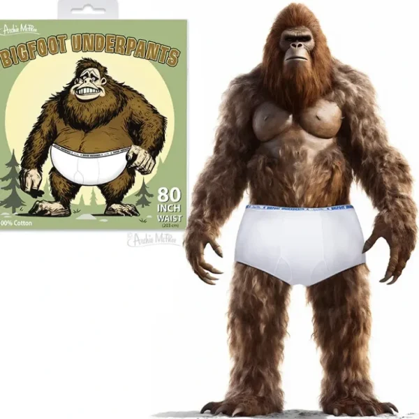 Fashion BIGFOOT UNDERPANT Sasquatch Giant Size 80" Waist Underwear - Archie McPhee - Miniature Marvels: Airplane Models & Painted Dice Egpull