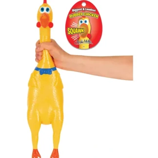 Clearance BIGGEST & LOUDEST Rubber Chicken Squeaking Classic Gag Toy - Archie McPhee - Miniature Marvels: Airplane Models & Painted Dice Egpull