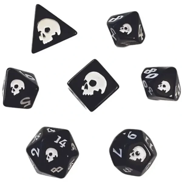 Black Oak Workshop - Black Death - Black Death 7 Set of Dice - Miniature Marvels: Airplane Models & Painted Dice* Shop All
