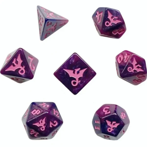 Black Oak Workshop - Dragons - Faerie 7 Set of Dice - Miniature Marvels: Airplane Models & Painted Dice* Shop All