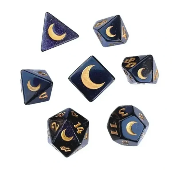 Black Oak Workshop - Lunatalis 7 Set of Dice - Miniature Marvels: Airplane Models & Painted Dice* Shop All