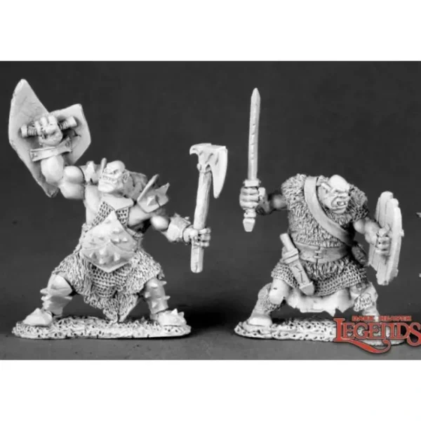 Clearance Black Orc Warriors (2): Dark Heaven Legends RPR 03489 - Miniature Marvels: Airplane Models & Painted Dice Miniature