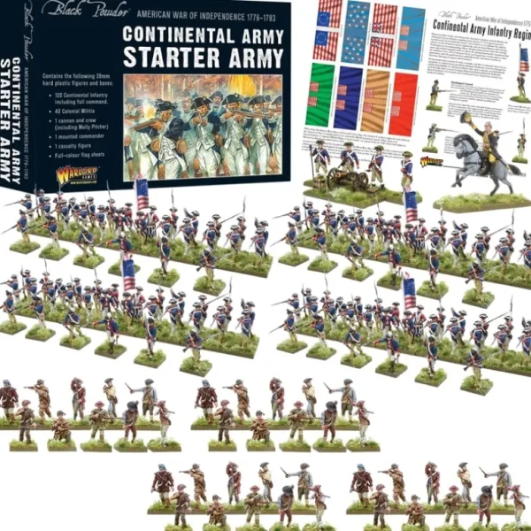 Black Powder - American War of Independence: Continental Army Starter Set - Miniature Marvels: Airplane Models & Painted Dice* Shop All