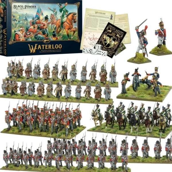 Black Powder - Waterloo: 2nd Edition Starter Set - Miniature Marvels: Airplane Models & Painted Dice* Shop All