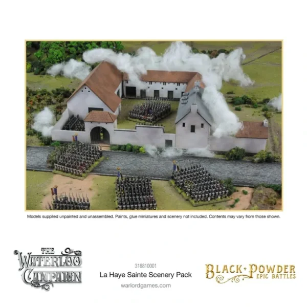 Black Powder Epic Battles - Waterloo: La Haye Sainte Scenery Pack - Miniature Marvels: Airplane Models & Painted Dice* Shop All