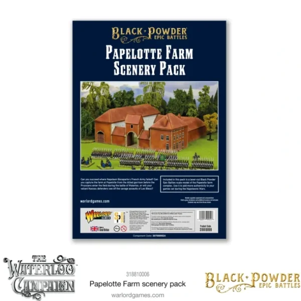 Black Powder Epic Battles - Waterloo: Papelotte Farm Scenery Pack - Miniature Marvels: Airplane Models & Painted Dice* Shop All