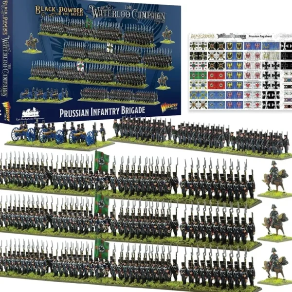 Black Powder Epic Battles - Waterloo: Prussian Infantry Brigade - Miniature Marvels: Airplane Models & Painted Dice* Shop All