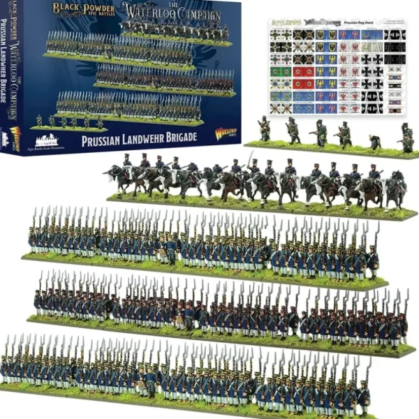 Black Powder Epic Battles - Waterloo: Prussian Landwehr Brigade - Miniature Marvels: Airplane Models & Painted Dice* Shop All
