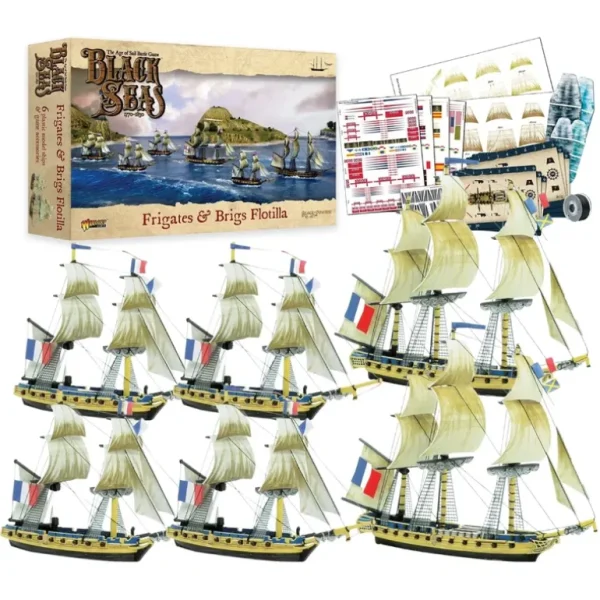 Black Seas - All Fleets: Frigates & Brigs Flotilla (1770 - 1830) - Miniature Marvels: Airplane Models & Painted Dice* Shop All