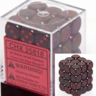 Cheap Black with Red: Opaque 36d6 12mm Dice Block CHX 25818 - Miniature Marvels: Airplane Models & Painted Dice Dice