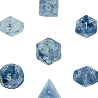 Outlet Black with White: Nebula Polyhedral Dice Set (7's) CHX 27408 - Miniature Marvels: Airplane Models & Painted Dice Dice