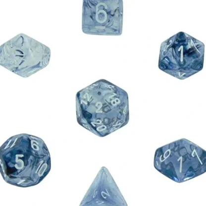 Outlet Black with White: Nebula Polyhedral Dice Set (7's) CHX 27408 - Miniature Marvels: Airplane Models & Painted Dice Dice