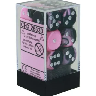 Shop Black-Pink / White: Gemini 12d6 16mm Dice Set CHX 26630 - Miniature Marvels: Airplane Models & Painted Dice Dice