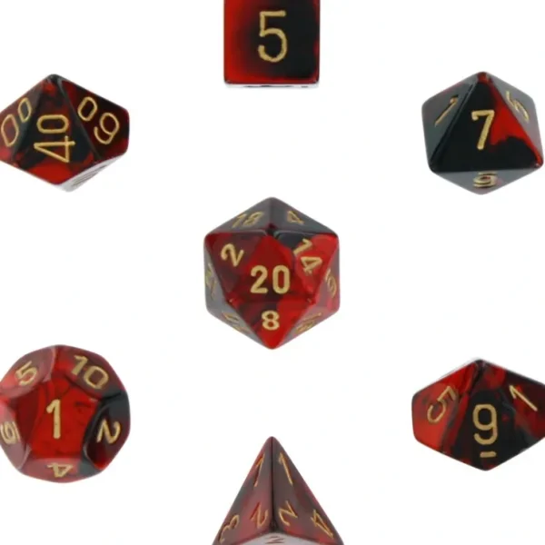 Best Black-Red / Gold: Gemini Polyhedral Dice Set (7's) CHX 26433 - Miniature Marvels: Airplane Models & Painted Dice Dice