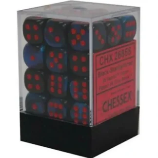 Store Black-Starlight / Red: Gemini 36d6 12mm Dice Block CHX 26858 - Miniature Marvels: Airplane Models & Painted Dice Dice