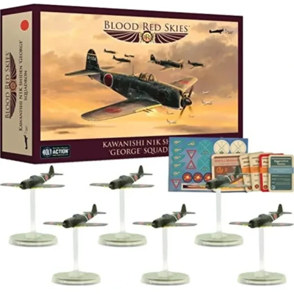 Blood Red Skies - Imperial Japan: Kawanishi N1K2 Shiden-Kai 'George' Squadron - Miniature Marvels: Airplane Models & Painted Dice* Shop All