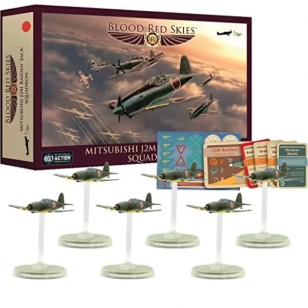 Blood Red Skies - Imperial Japan: Mitsubishi J2M Raiden 'Jack' Squadron - Miniature Marvels: Airplane Models & Painted Dice* Shop All