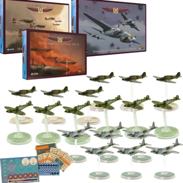Blood Red Skies - Royal Air Force Bundle - Miniature Marvels: Airplane Models & Painted Dice* Shop All