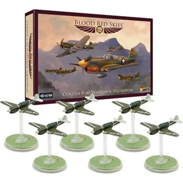 Blood Red Skies - US Air Force: Curtiss P-40 Warhawk Squadron - Miniature Marvels: Airplane Models & Painted Dice* Shop All