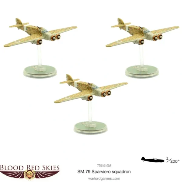 Blood Red Skies: SM.79 Sparviero Squadron - Miniature Marvels: Airplane Models & Painted Dice* Shop All