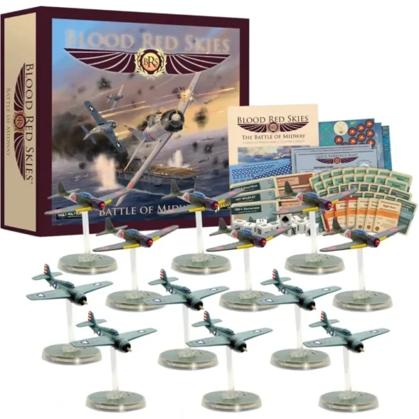 Blood Red Skies: The Battle of Midway Starter Set - Miniature Marvels: Airplane Models & Painted Dice* Shop All