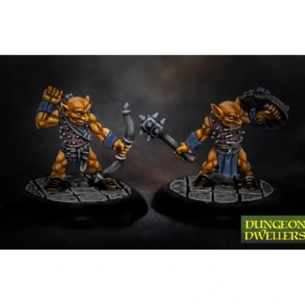 Cheap Bloodbite Goblins (2): Dungeon Dwellers RPR 07003 - Miniature Marvels: Airplane Models & Painted Dice Miniature