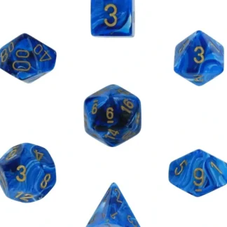 Discount Blue / Gold: Vortex Polyhedral Dice Set (7's) CHX 27436 - Miniature Marvels: Airplane Models & Painted Dice Dice