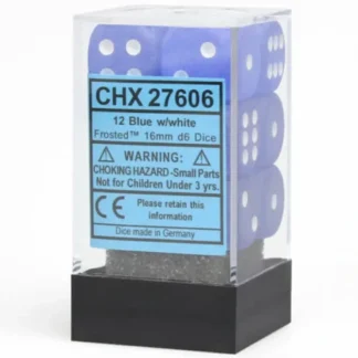 Online Blue / White: Frosted 12d6 16mm Dice Set CHX 27606 - Miniature Marvels: Airplane Models & Painted Dice Dice