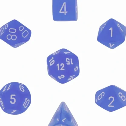 Flash Sale Blue / White: Frosted Polyhedral Dice Set (7's) CHX 27406 - Miniature Marvels: Airplane Models & Painted Dice Dice