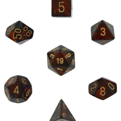 Cheap Blue Blood with Gold: Scarab Polyhedral Dice Set (7's) CHX 27419 - Miniature Marvels: Airplane Models & Painted Dice Dice