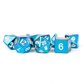 Best Blue 16mm Polyhedral Dice Set MET 012 - Miniature Marvels: Airplane Models & Painted Dice Dice