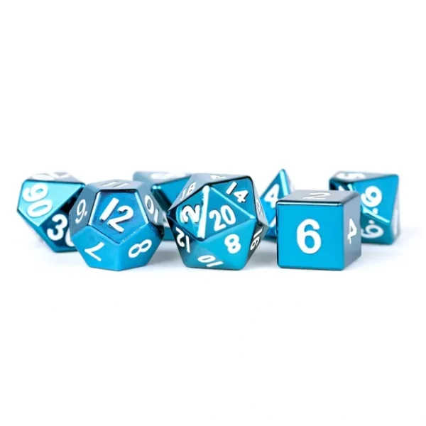 Best Blue 16mm Polyhedral Dice Set MET 012 - Miniature Marvels: Airplane Models & Painted Dice Dice