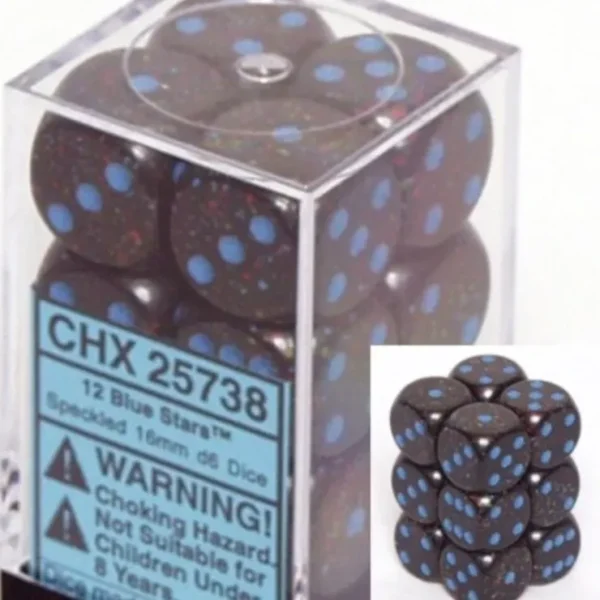 Cheap Blue Stars: Speckled 12d6 16mm Dice Set CHX 25738 - Miniature Marvels: Airplane Models & Painted Dice Dice