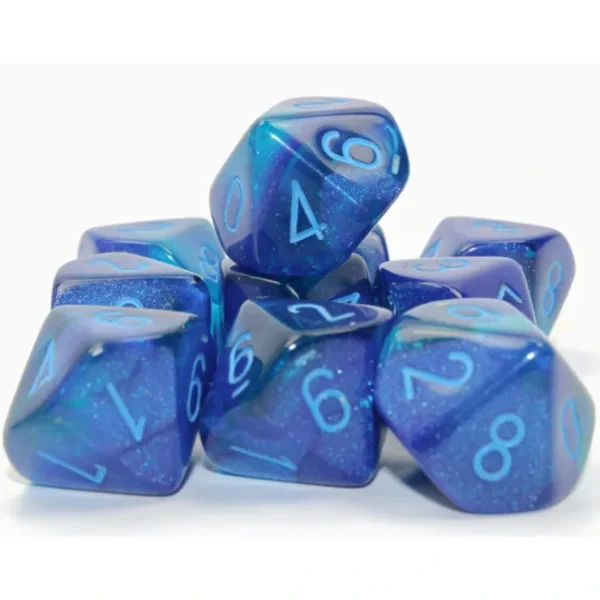 Best Blue-Blue / Light Blue Luminary: Gemini d10 Dice Set (10's) CHX 26263 - Miniature Marvels: Airplane Models & Painted Dice Dice