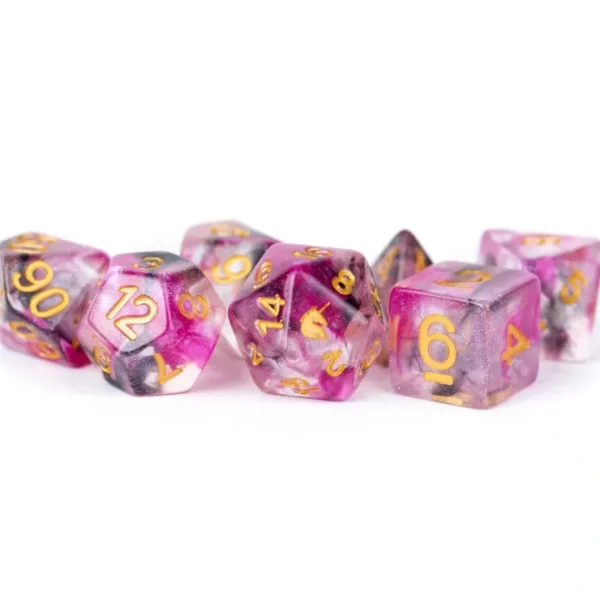 Cheap Blushing Steel 16mm Poly Dice Set MET 705 - Miniature Marvels: Airplane Models & Painted Dice Dice