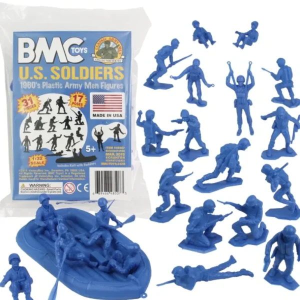 BMC Toys 48507 Plastic WWII Army Men US Soldiers - Miniature Marvels: Airplane Models & Painted Dice* Airplane Model
