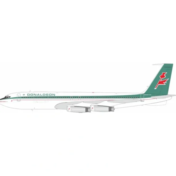 B-Models B-707-AYXR 1:200 Donaldson International Boeing 707-300 G-BAEL - Miniature Marvels: Airplane Models & Painted Dice* Airplane Model