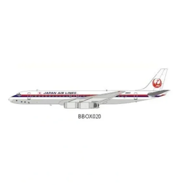 B-Models BBOX020 1:200 Japan Airlines DC-8-62 JA8037 - Miniature Marvels: Airplane Models & Painted Dice* Airplane Model