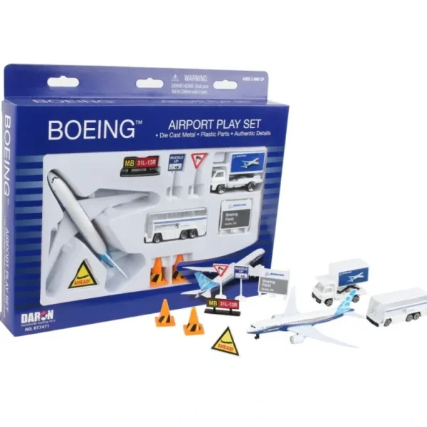 Boeing Commercial Airport Playset - Miniature Marvels: Airplane Models & Painted Dice* Airplane Model