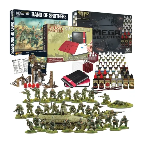 Bolt Action - Band of Brothers & Mega Selection Bundle - Miniature Marvels: Airplane Models & Painted Dice* Shop All