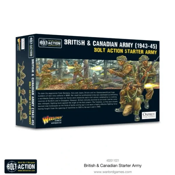 Bolt Action - Combined Arms: British & Canadian Army (1943-45) Starter Set - Miniature Marvels: Airplane Models & Painted Dice* Shop All