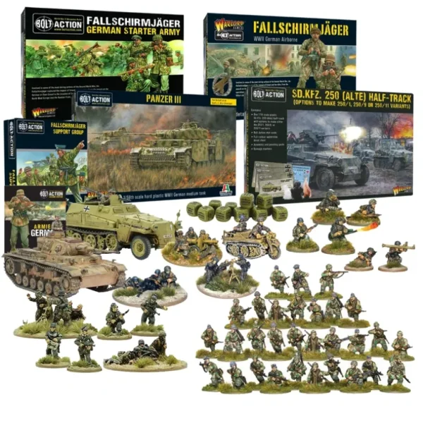 Bolt Action - Fallschirmjger Army Bundle - Miniature Marvels: Airplane Models & Painted Dice* Shop All