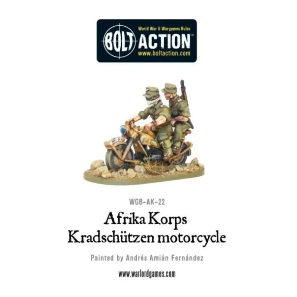 Bolt Action - Germany: Afrika Korps Kradschutzen Motorcycle - Miniature Marvels: Airplane Models & Painted Dice* Shop All