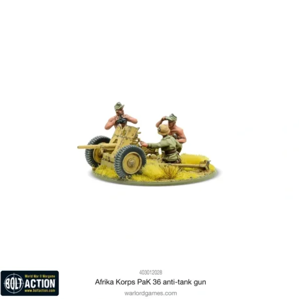 Bolt Action - Germany: Afrika Korps Pak 36 Light Anti-tank Gun - Miniature Marvels: Airplane Models & Painted Dice* Shop All