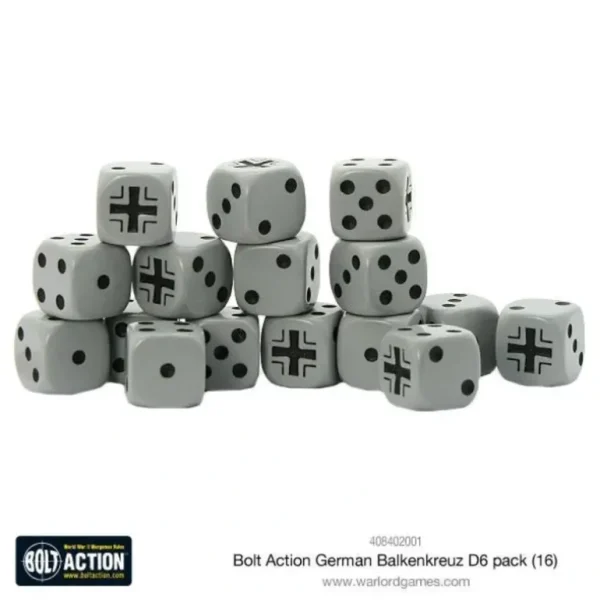 Bolt Action - Germany: Balkenkreuz D6 Pack - Miniature Marvels: Airplane Models & Painted Dice* Shop All